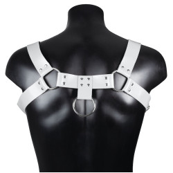 BDSMaster Harnais Simili Harnis Blanc